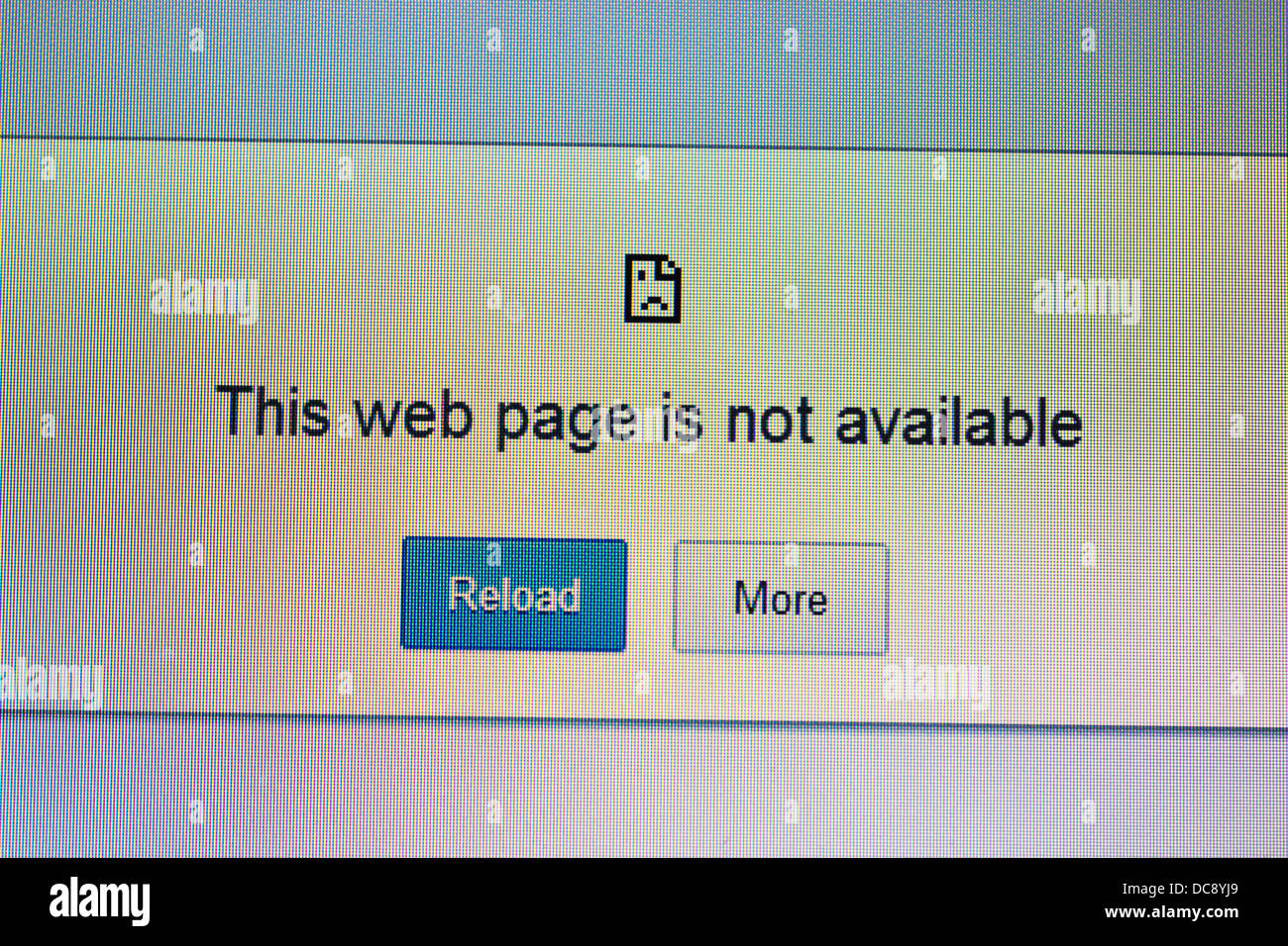 the web page is not available website down sad Stock Photo
