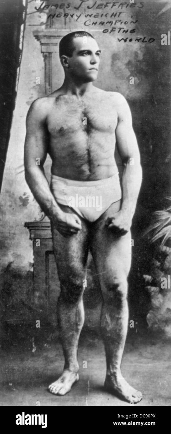 James Jackson Jeffries, boxing heavyweight champion, circa 1903 Stock Photo