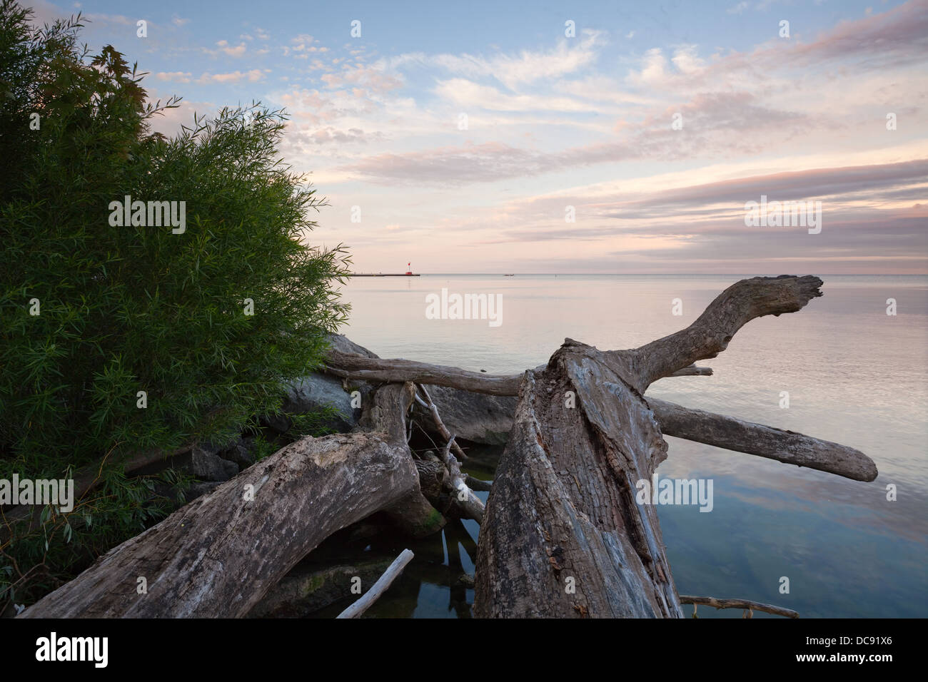 Peaceful scene on Lake Ontario, Oakville, Ontario, Canada. Stock Photo