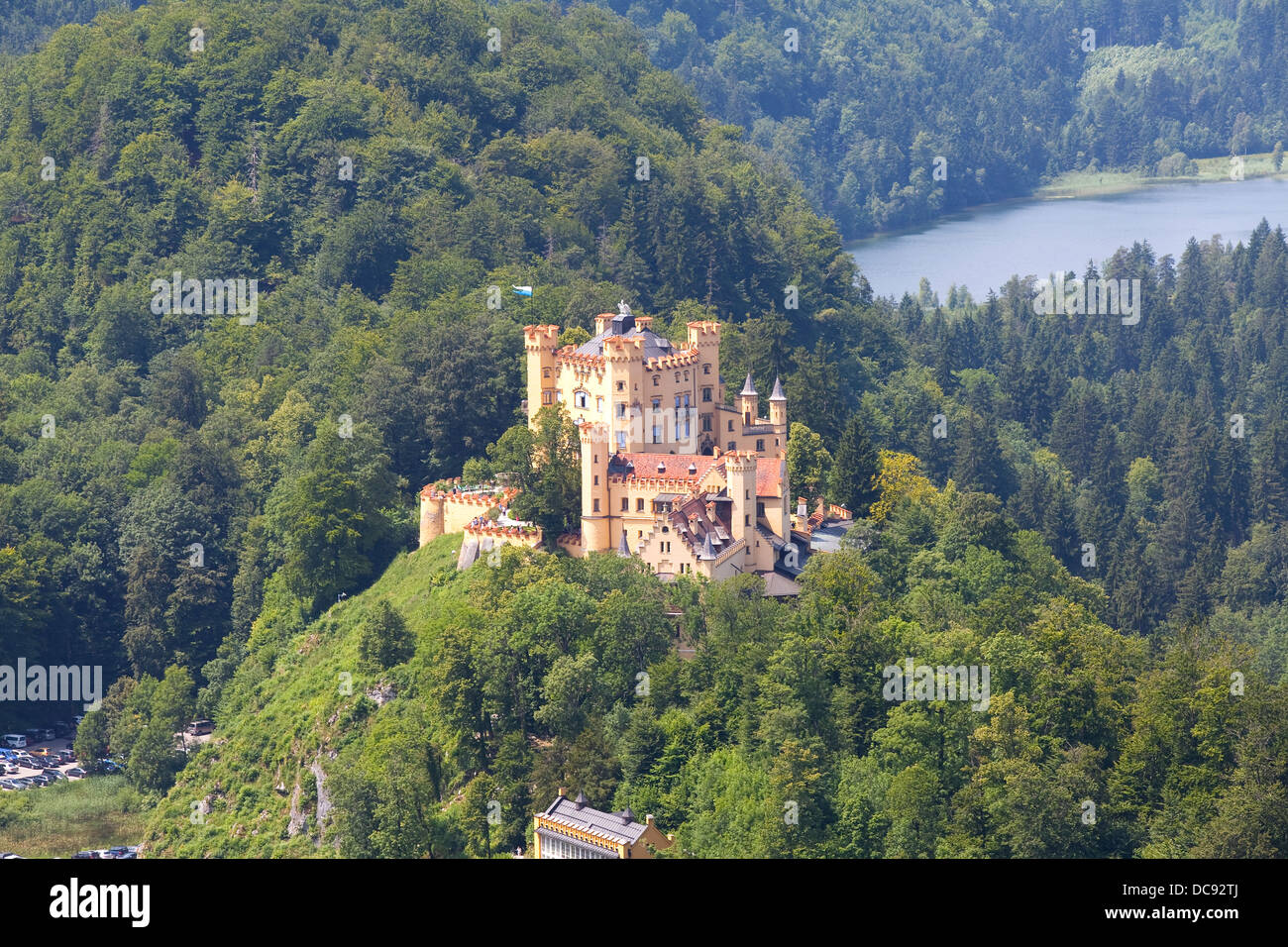 Europe, Germany, Bavaria, Schwangau, Hohenschwangau Castle Stock Photo