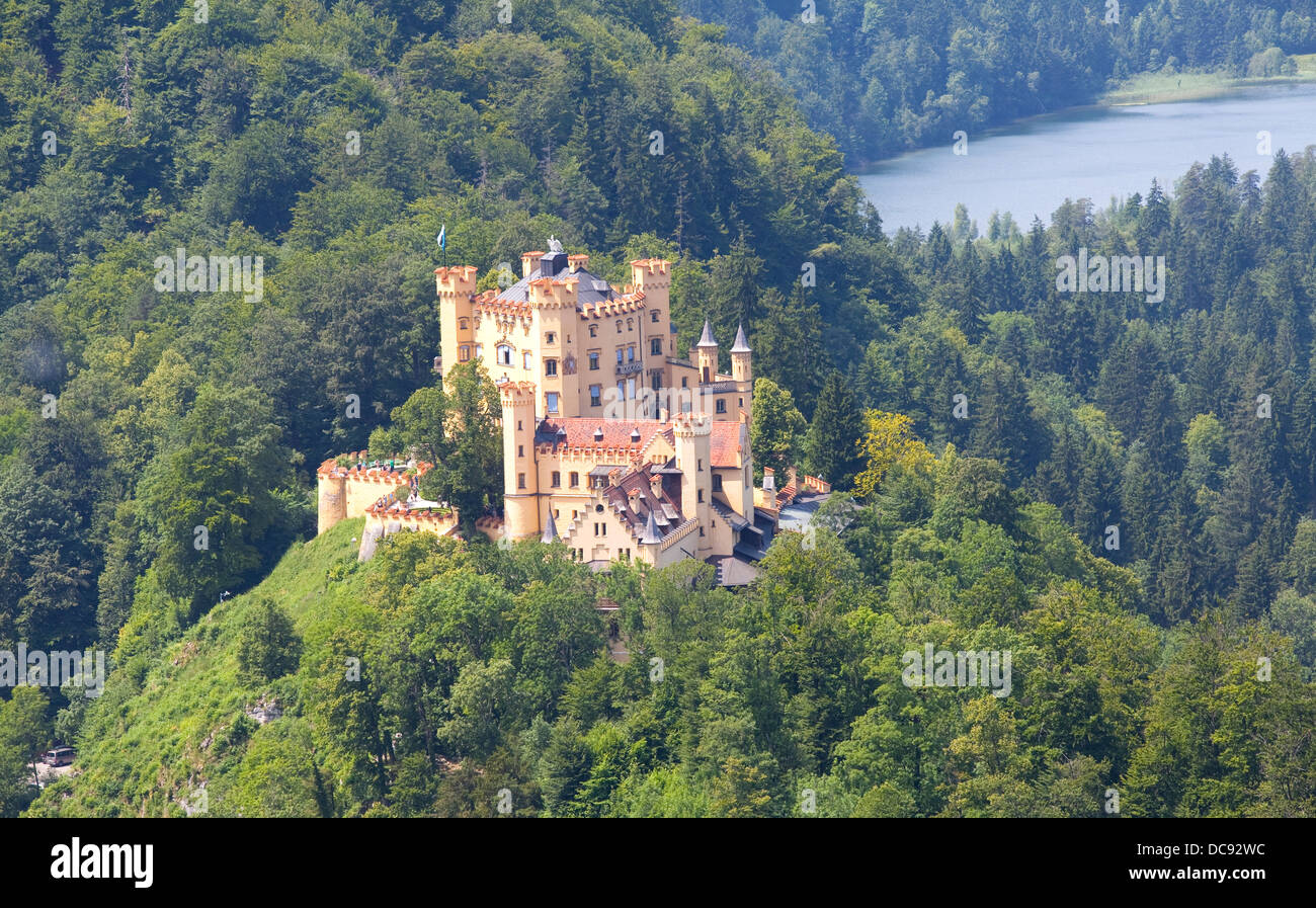Europe, Germany, Bavaria, Schwangau, Hohenschwangau Castle Stock Photo