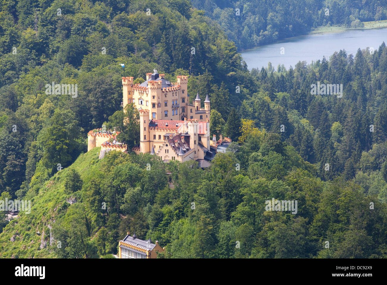 Europe, Germany, Bavaria, Schwangau, Hohenschwangau Castle Stock Photo
