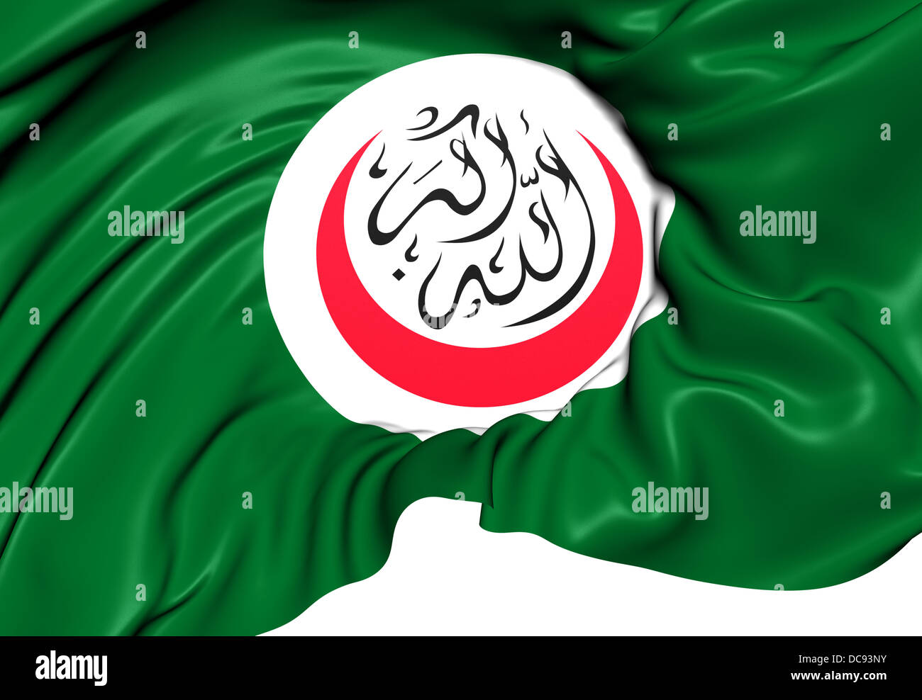 Organisation of Islamic Cooperation Flag. Close Up Stock Photo - Alamy