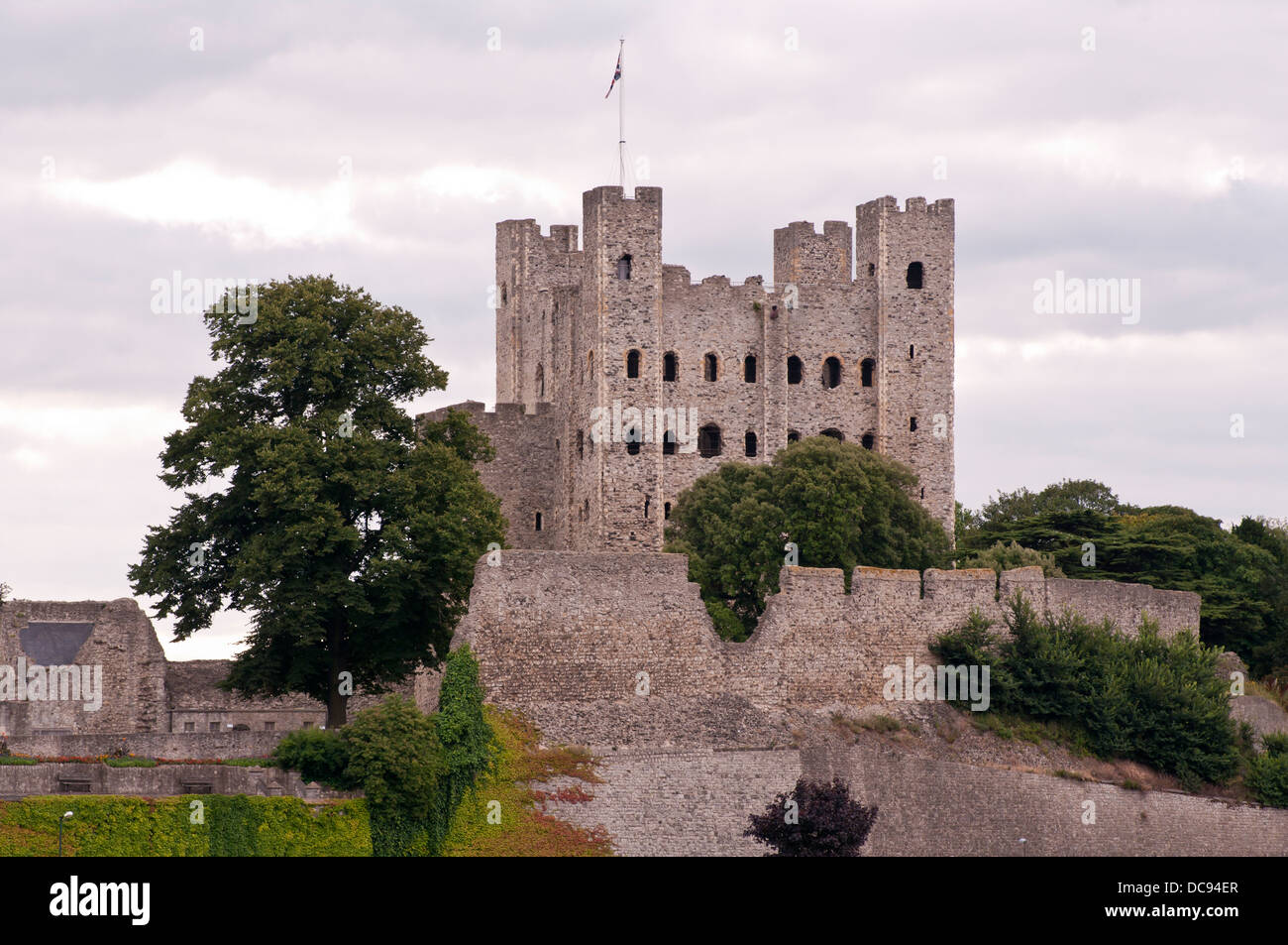 Rochester Castle In The Medway Town City Of Rochester Kent England UK Stock Photo
