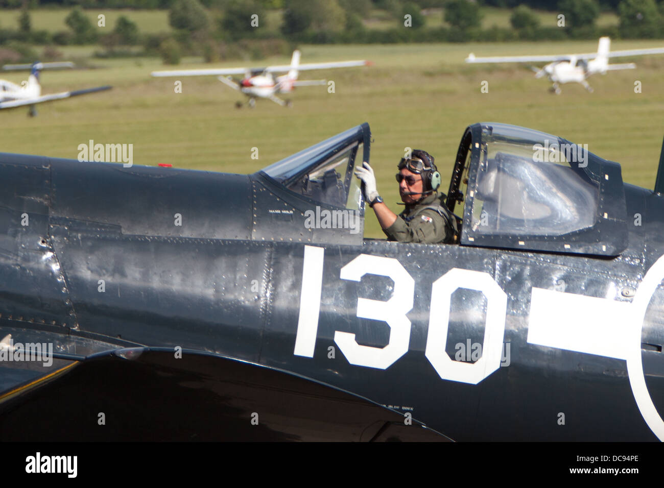WW11 Corsair fighter aircraft at the Imperial War Museum,Duxford