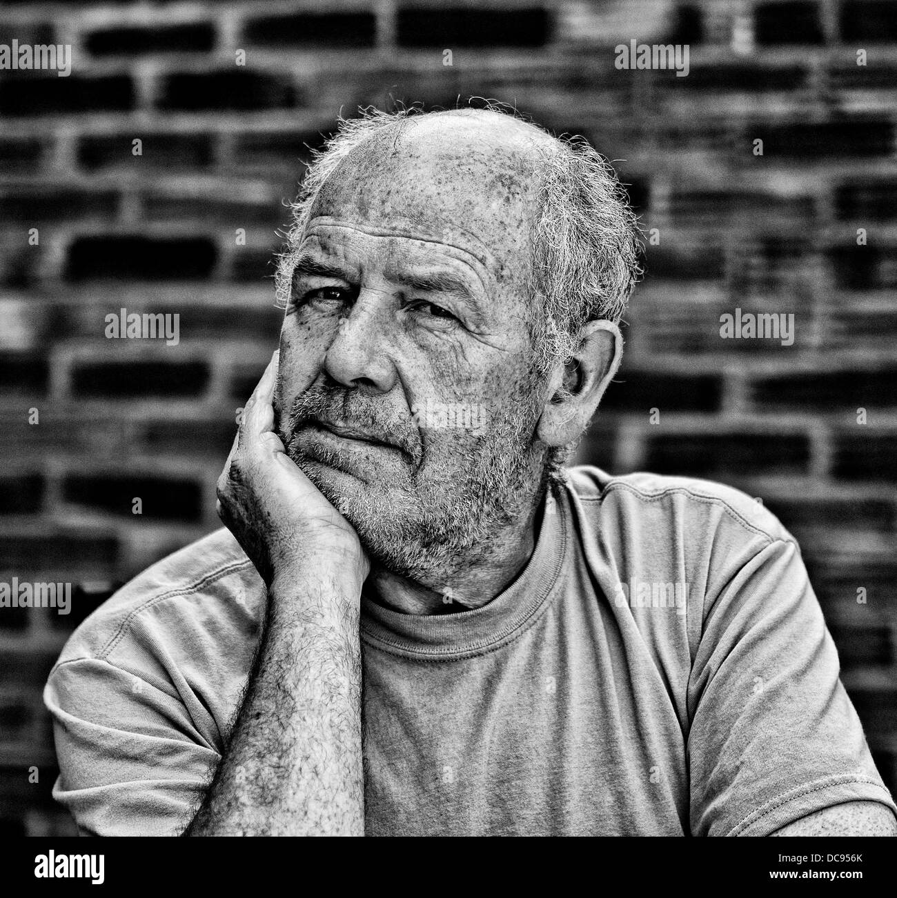 Contentment, male portrait Stock Photo - Alamy