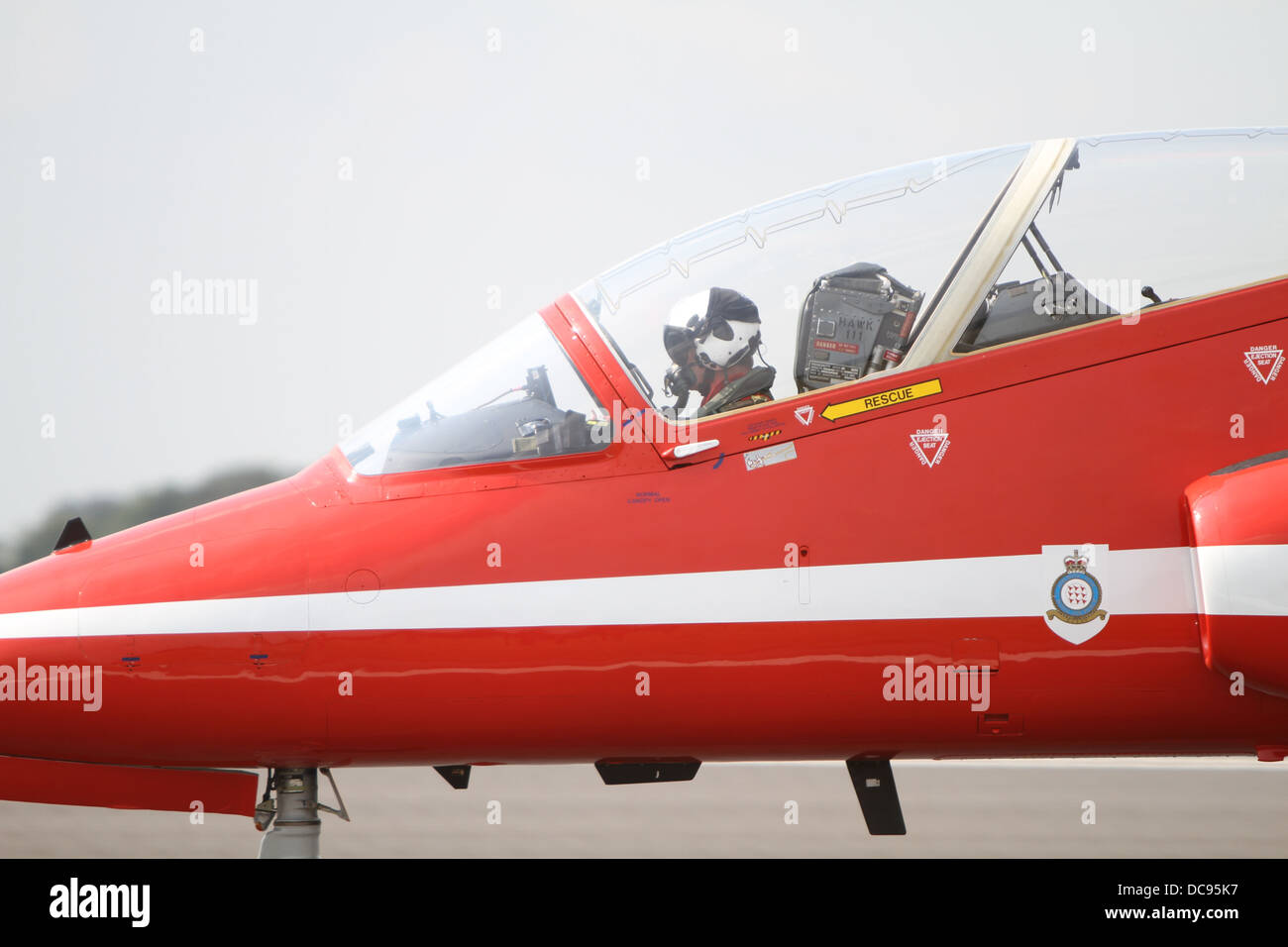 Red Arrows taxi-ing Stock Photo