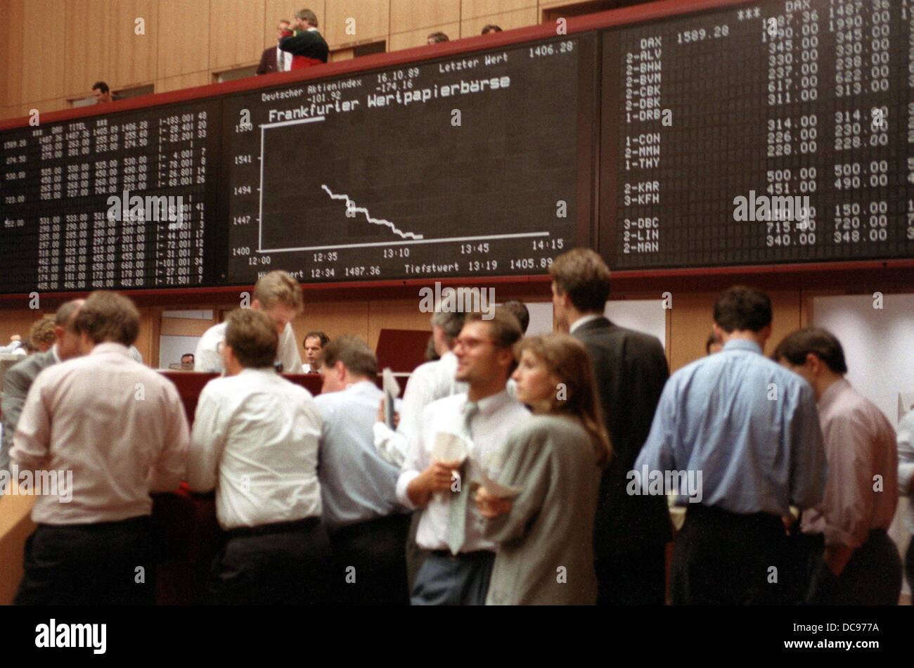 The stock market in Frankfurt experiences the greatest loss in its