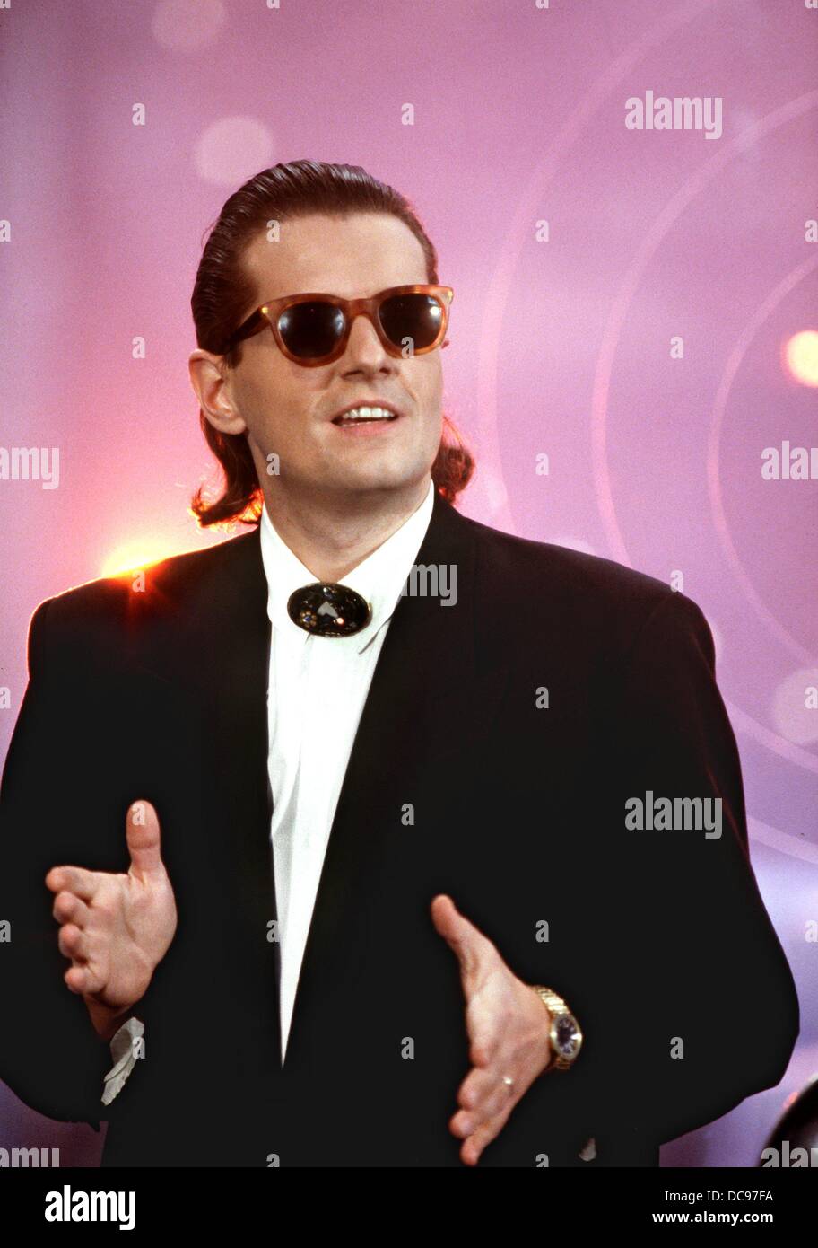 Austrian pop star Falco on the 5th of November in 1988. He was killed in an  accident in the Caribbean on the 6th of February in 1998 Stock Photo - Alamy