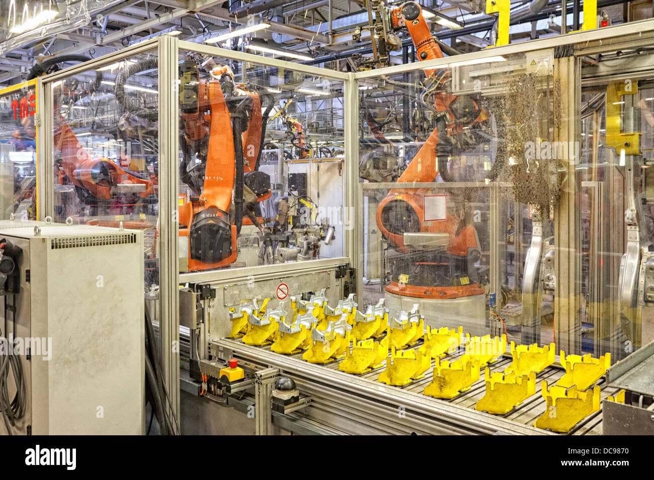 robotic arms in a car factory Stock Photo Alamy