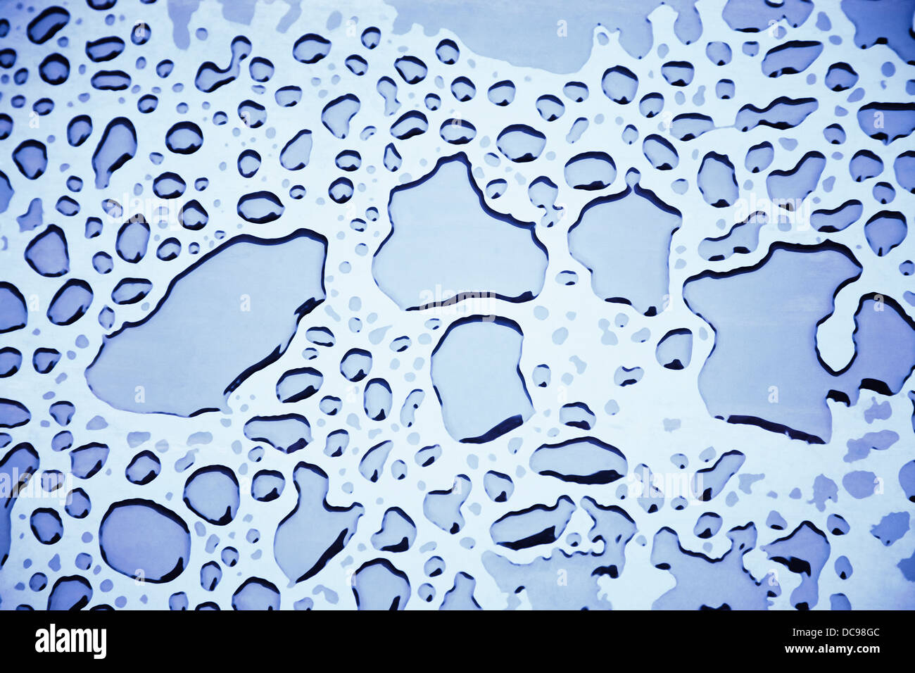 Blue water drops background texture Stock Photo - Alamy