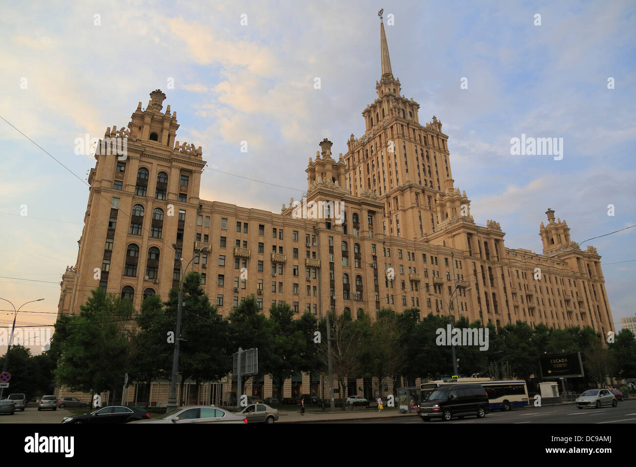 Hotel Radisson Royal Moscow, former Ukraina Hotel, on Kutuzovsky Prospekt Stock Photo