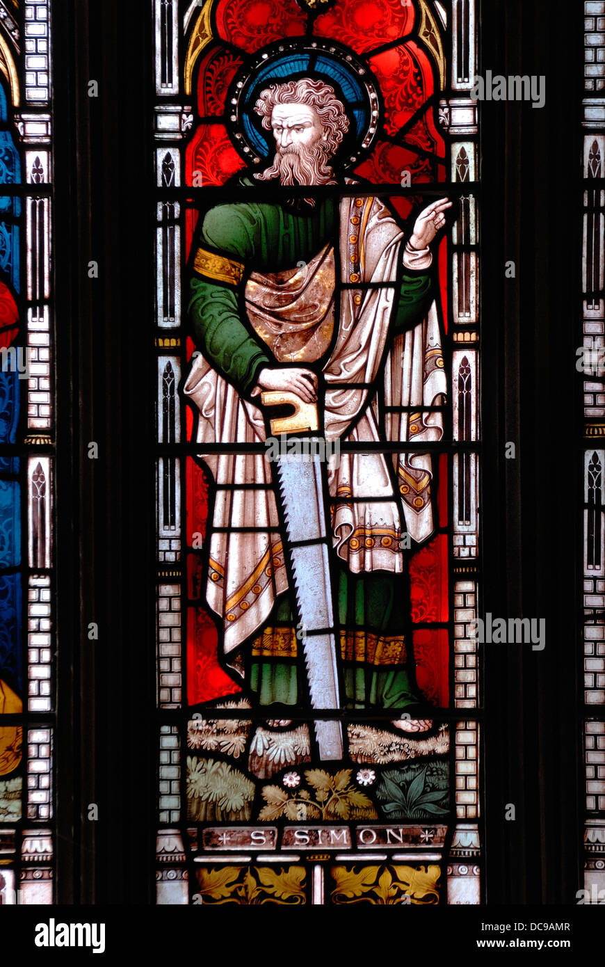Rochester, Kent, England, UK. Rochester Cathedral stained glass window