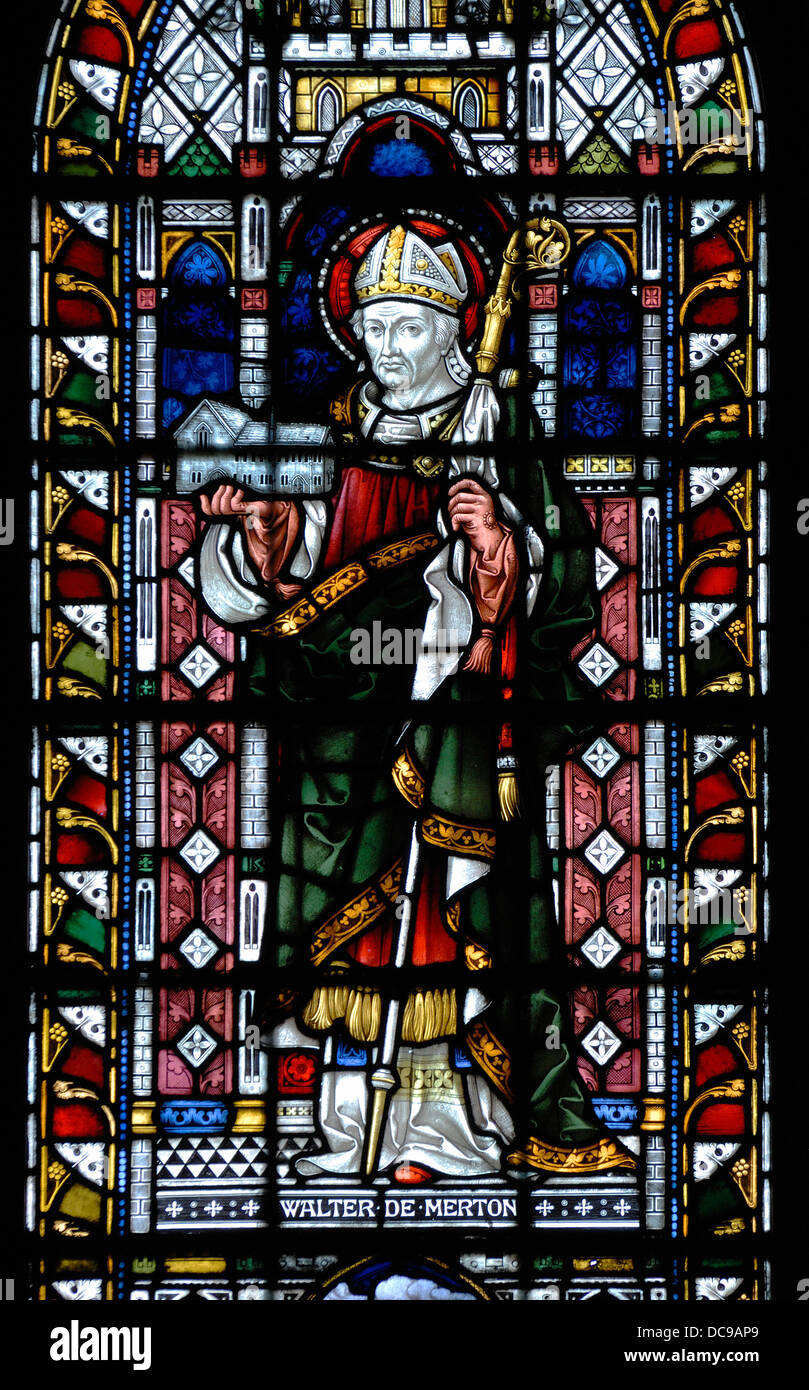 Rochester, Kent, England, UK. Rochester Cathedral stained glass window