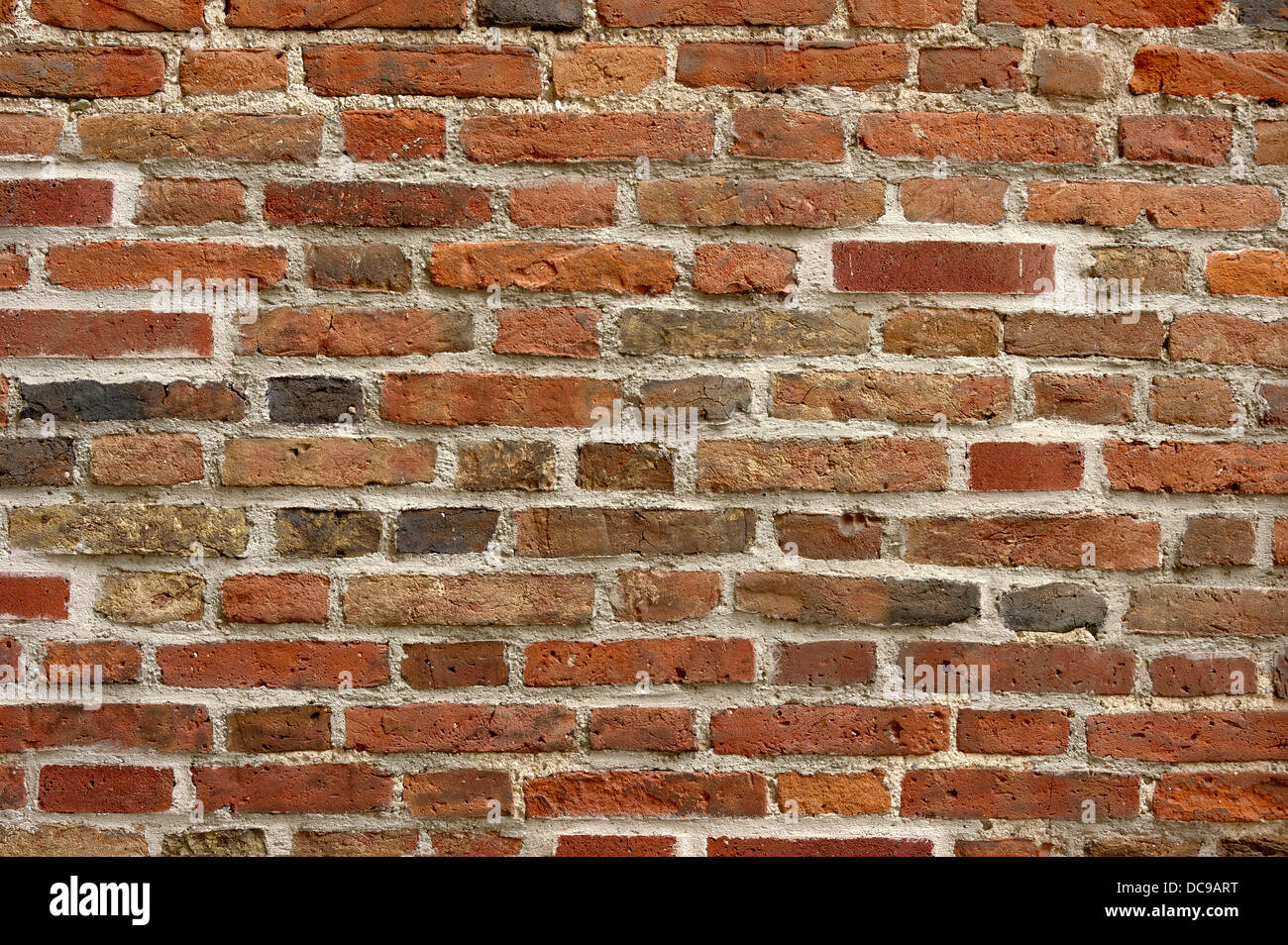 Medieval brick wall, exterior wall, Collegiate Church of St. Martin, 14th century Stock Photo
