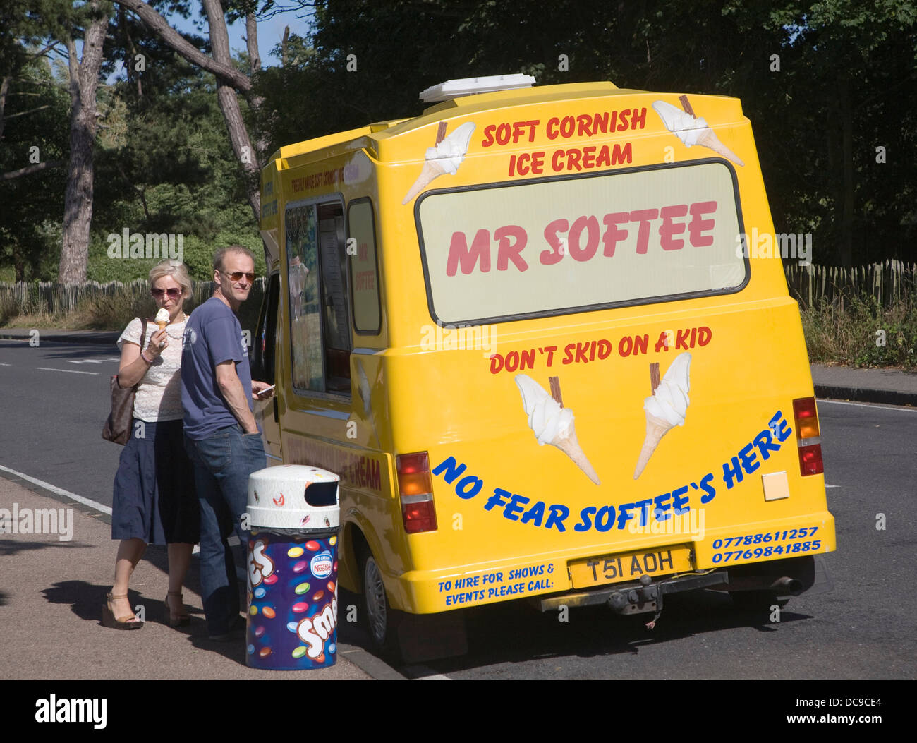 Mr Softee ice cream van Mistley Walls Manningtree Essex England Stock