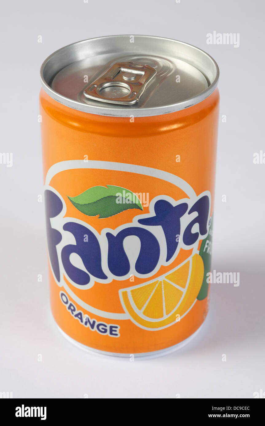 Fanta orange fizzy drink Stock Photo