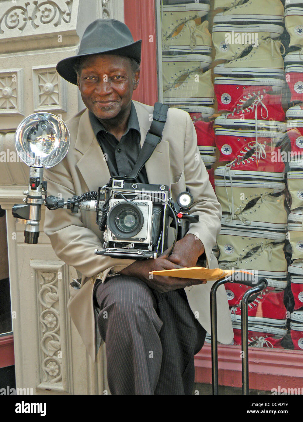 Portrait of 73 year old New York City street photographer Louis
