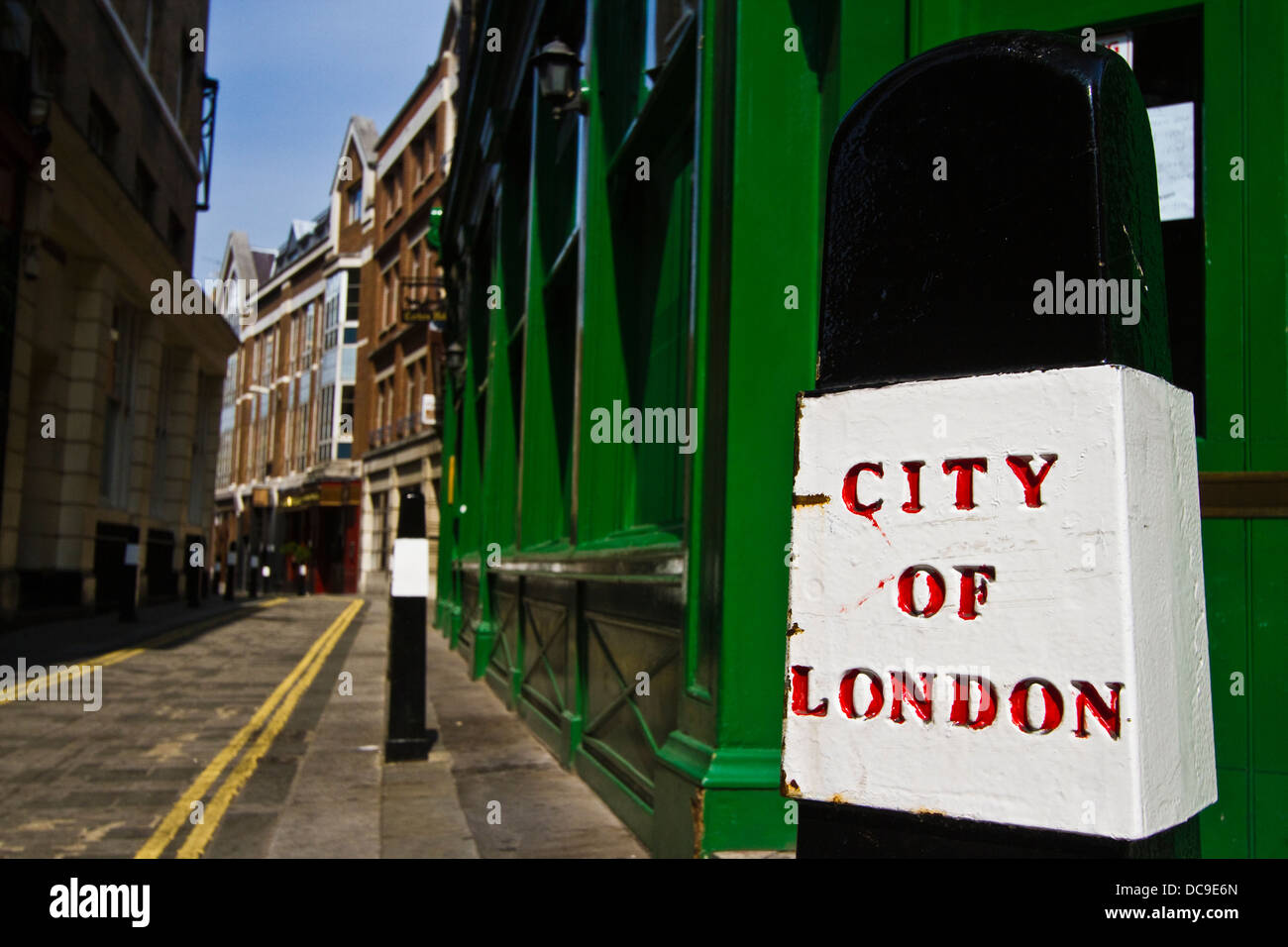 City of London street marker post Stock Photo