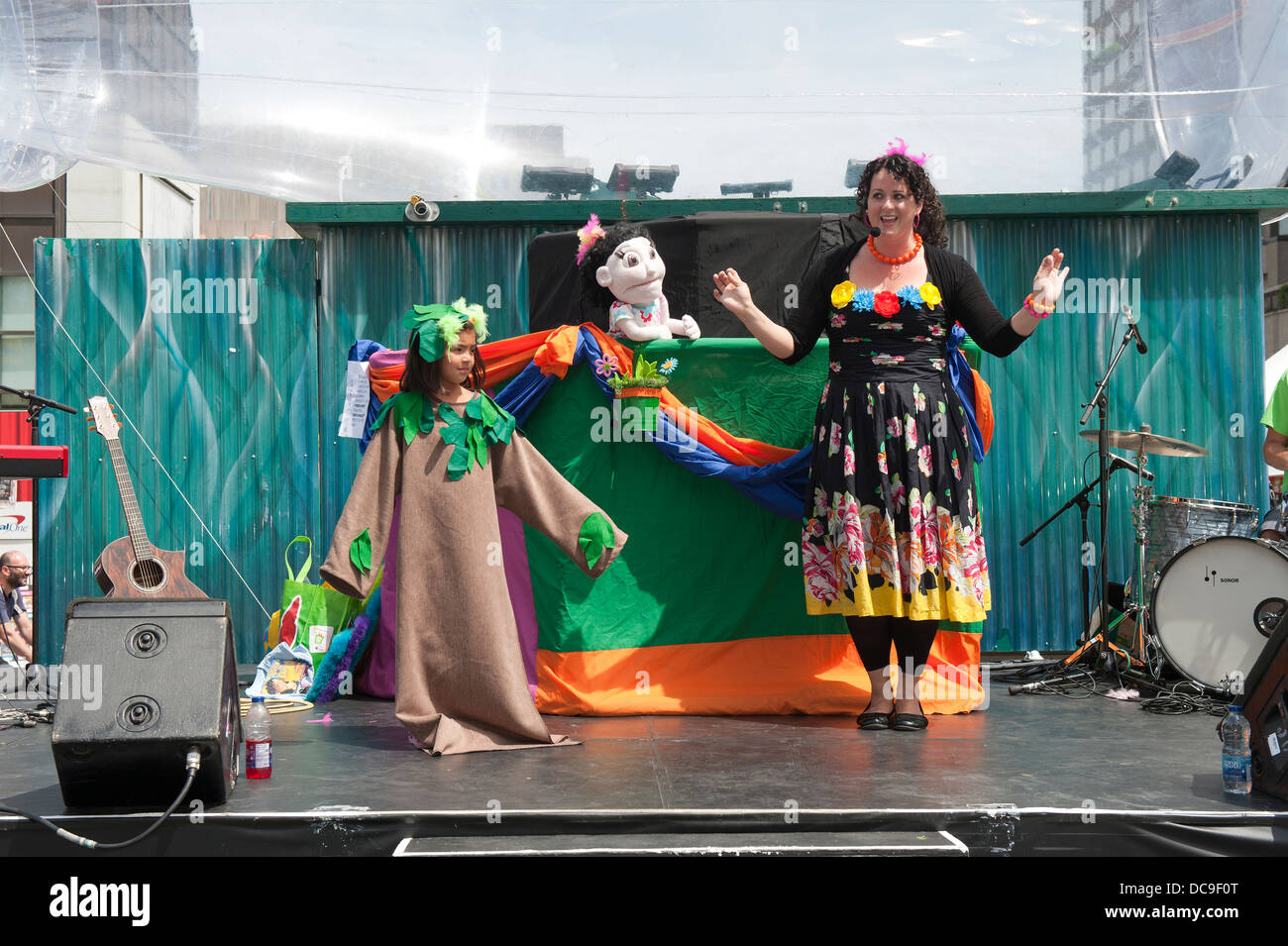 Outdoor show for children held on Place des Festivals during the