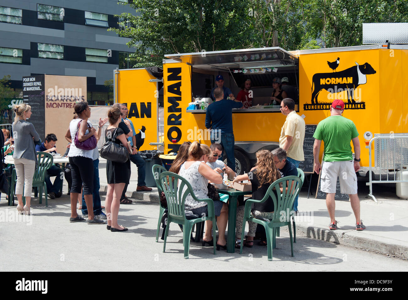 Mobile food vendor, Montreal, province of Quebec, Canada. Stock Photo
