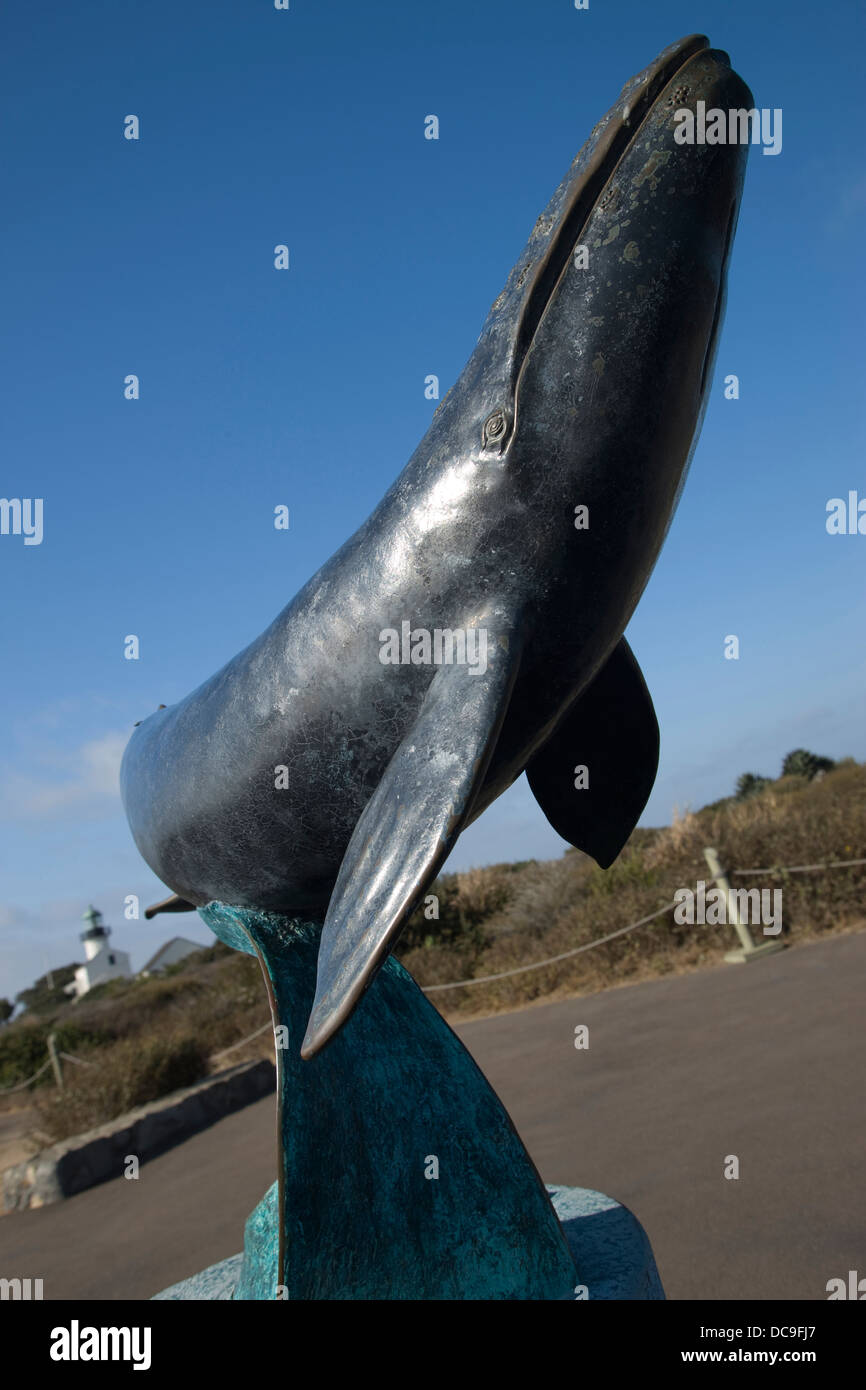 GREY WHALE SCULPTURE WHALE LOOKOUT POINT POINT LOMA SAN DIEGO CALIFORNIA USA Stock Photo