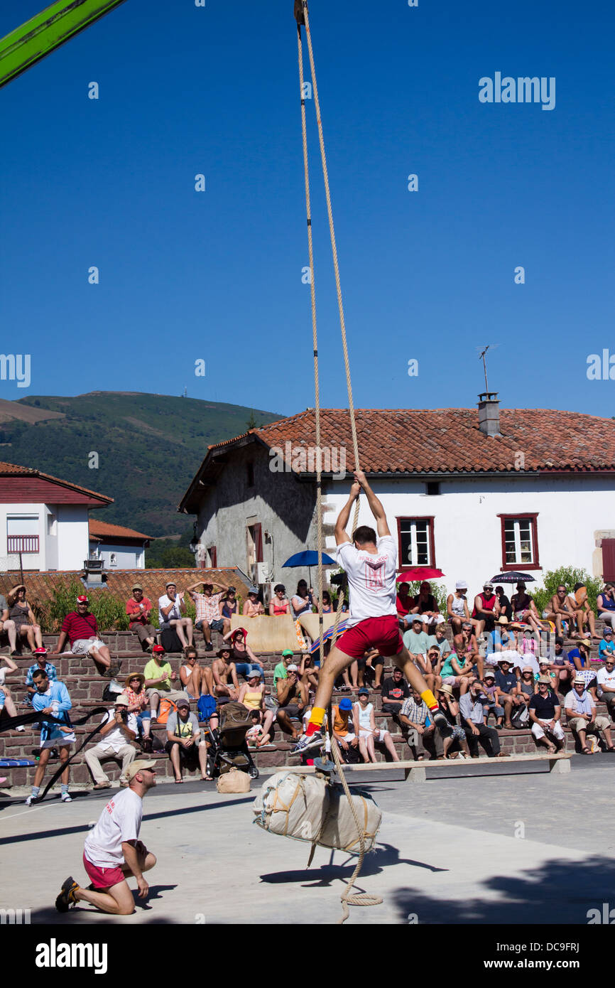 basque country competition strength festival Stock Photo - Alamy