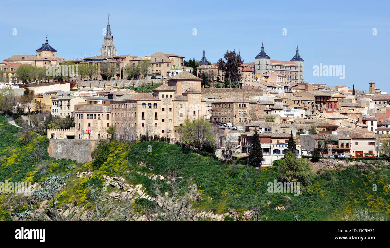 Aerial view of Medieval city Toledo, Spain Stock Photo