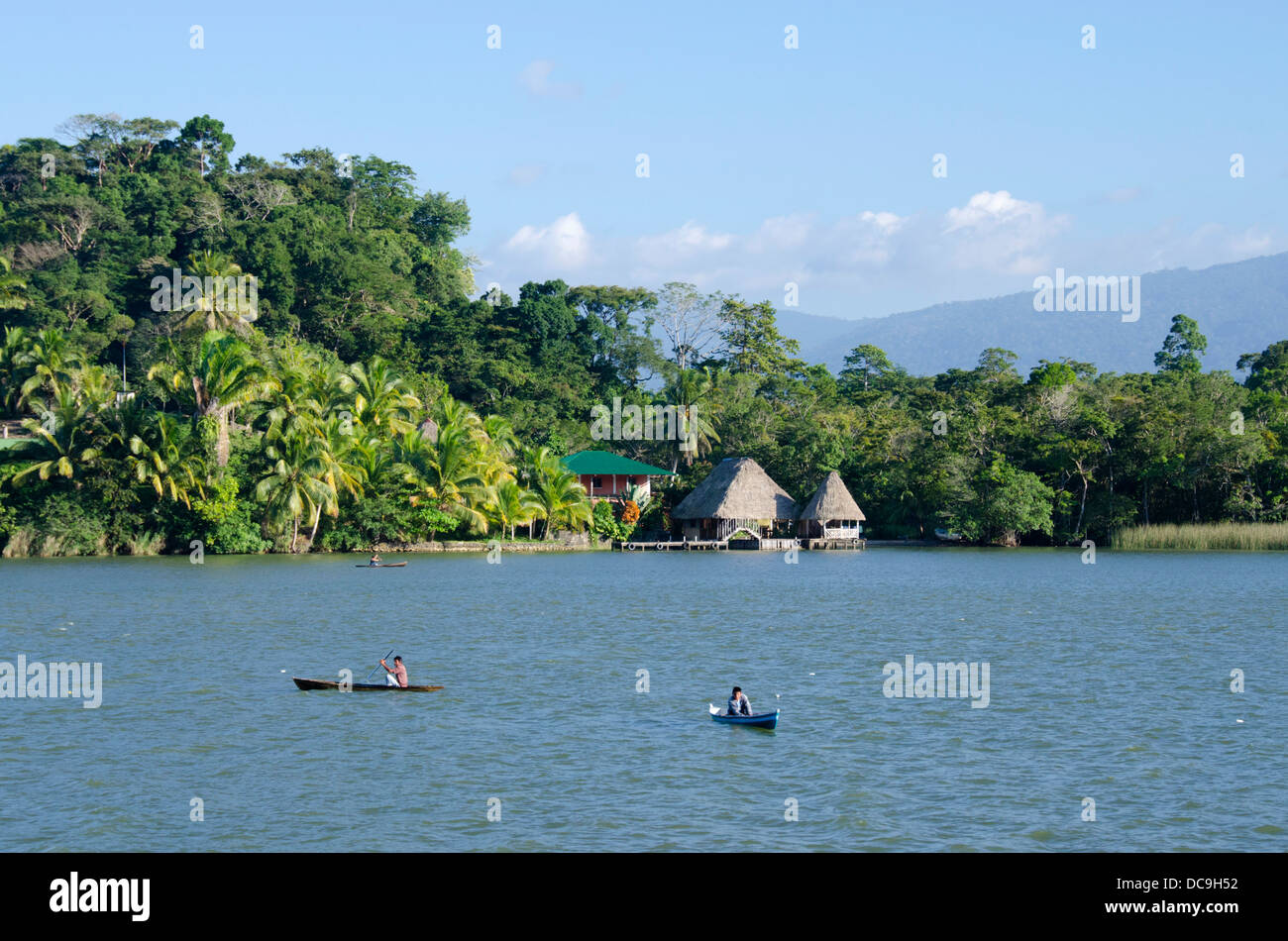 Guatemala, Rio Dulce National Park. Rio Dulce (Sweet River) runs from