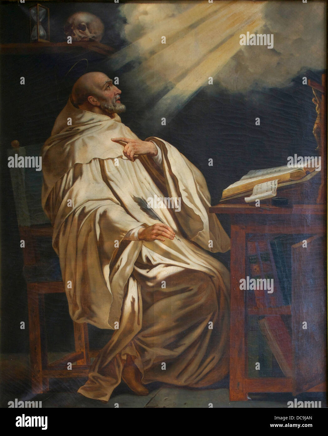 Saint Bernard Philippe de Champaigne (after) Saint Etienne du Mont Stock Photo