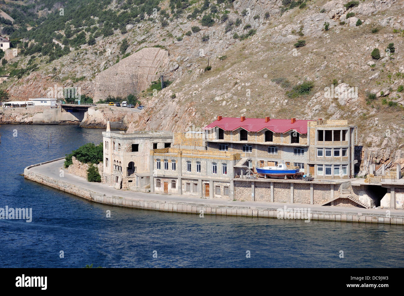 Port of Balaklava harbor, Ukraine Stock Photo Alamy