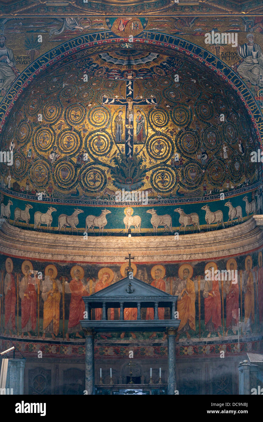 Basilica of Saint Clement, Basilica di San Clemente al Laterano, Rome, Italy Stock Photo