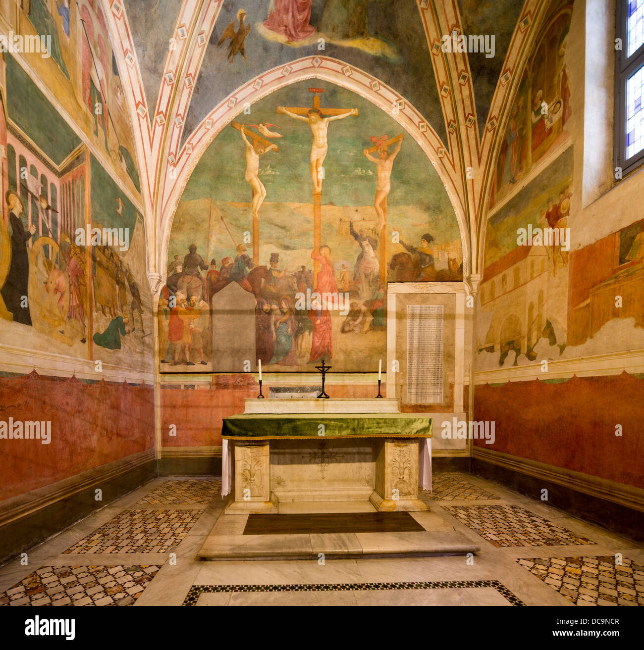Capella di Santa Caterina, Basilica of Saint Clement, Basilica di San Clemente al Laterano, Rome, Italy Stock Photo