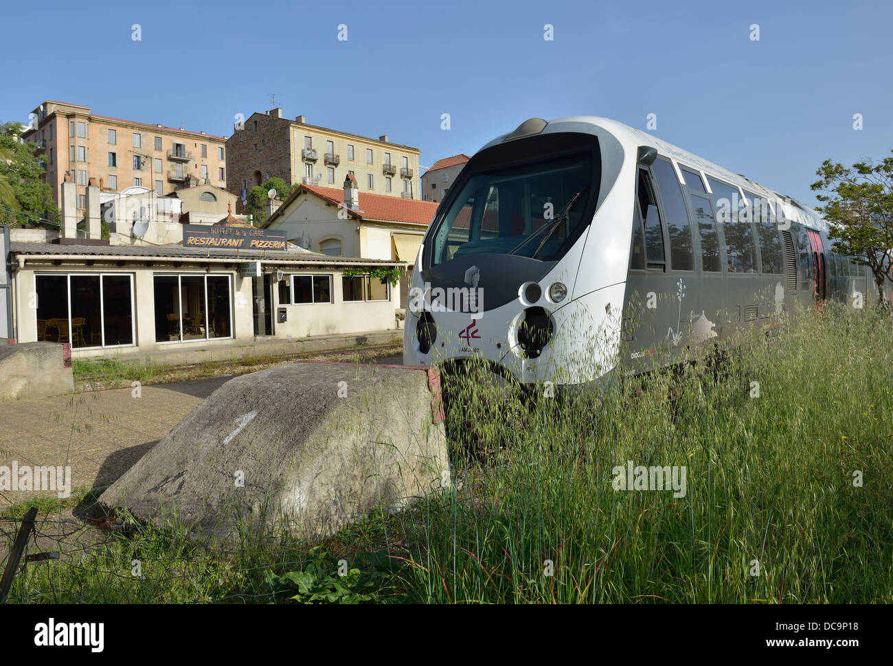 Railway station, Ajaccio, Corsica, France Stock Photo Alamy