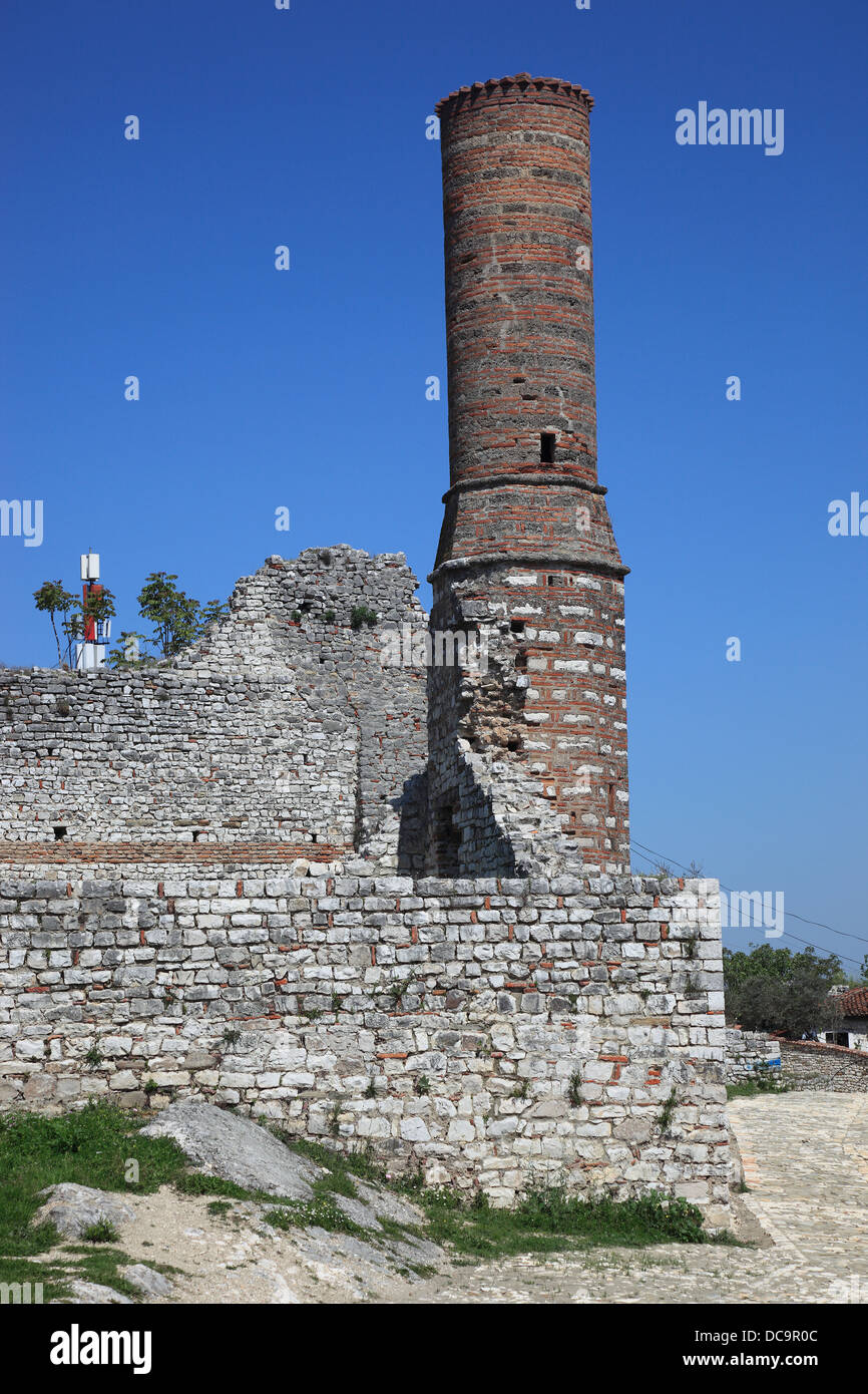 Berat, Berati, Albania, inside the citadel Kalaja, remains of the Red Mosque Stock Photo