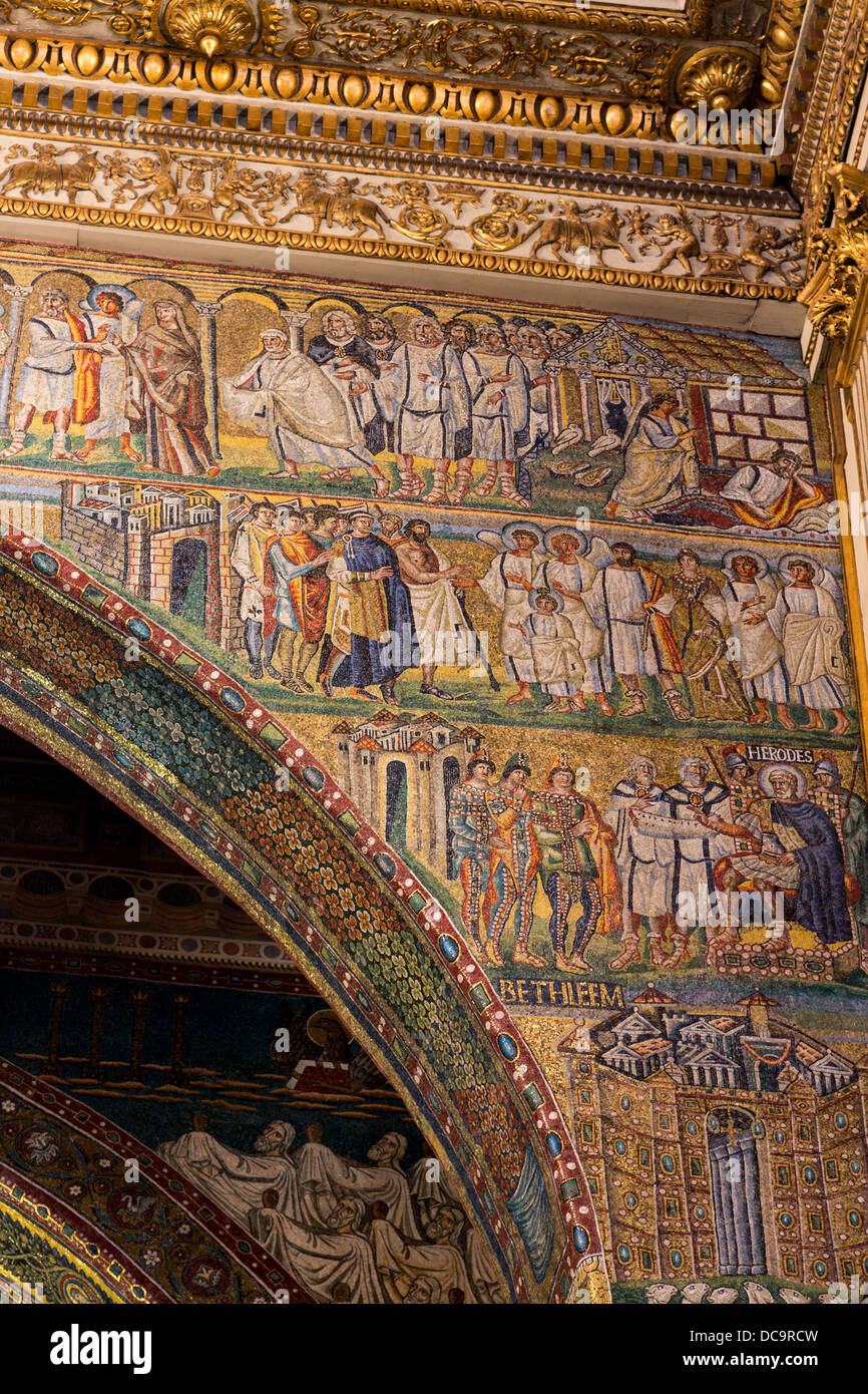 Basilica santa maria maggiore mosaic hires stock photography and