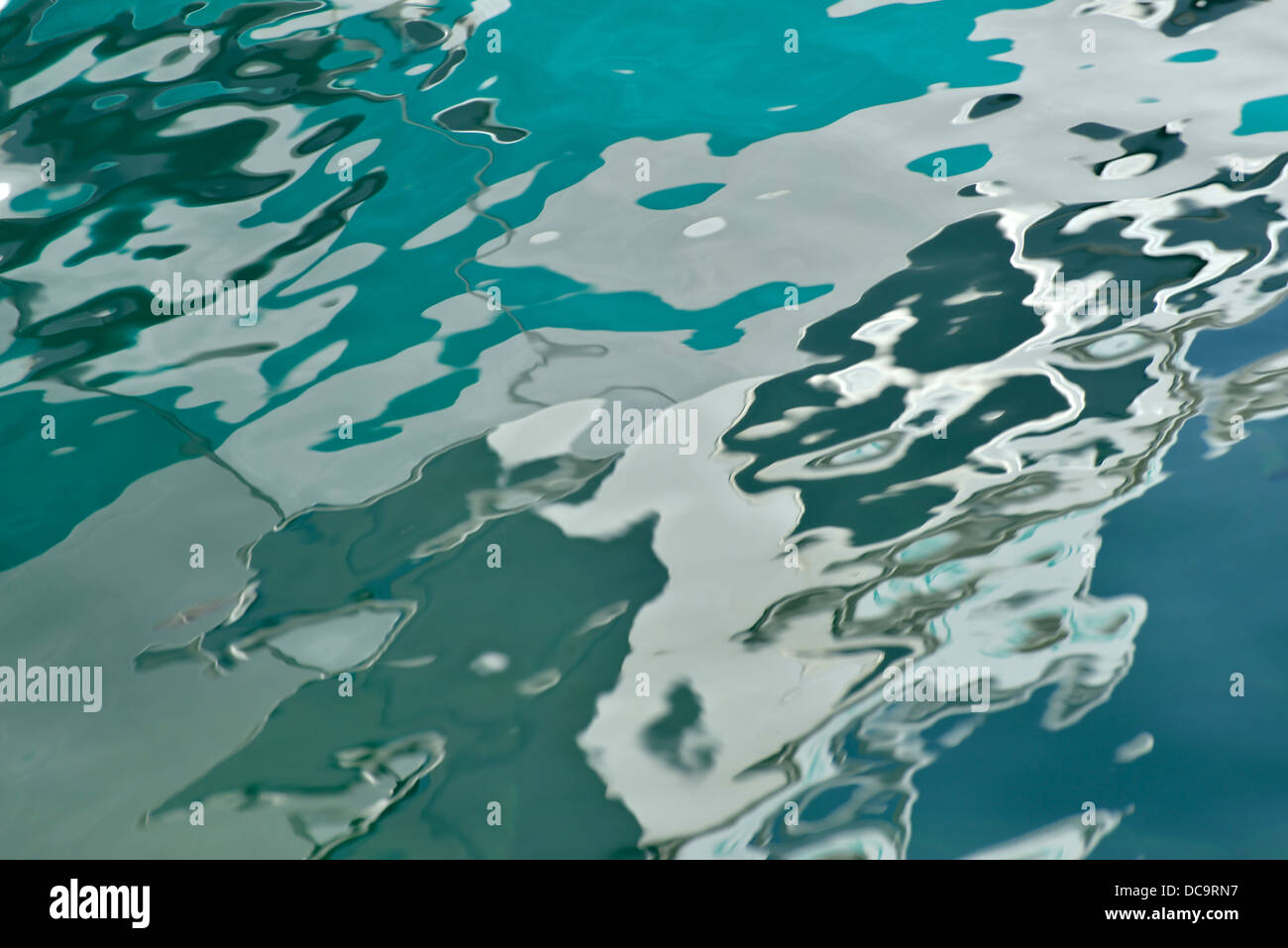 Colourful reflections in water Stock Photo