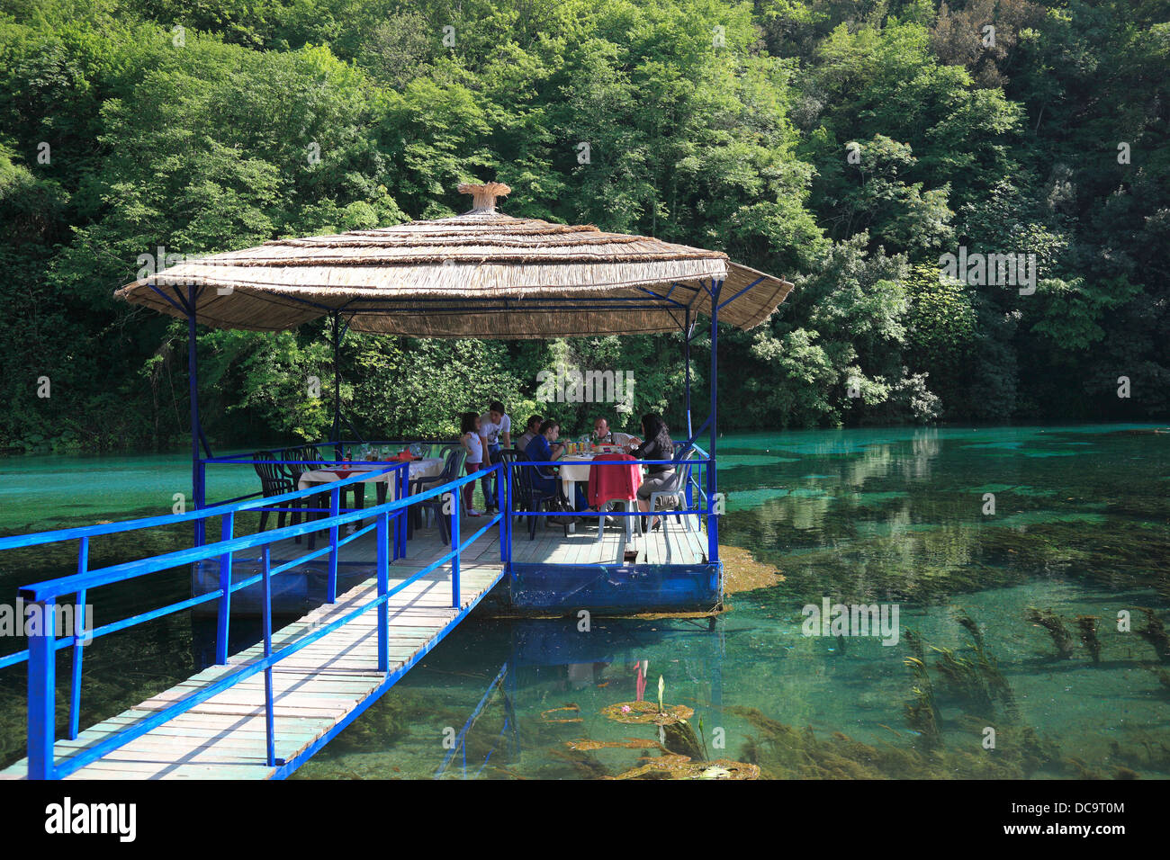 The Blue Eye, Syri i Kalter, a water spring and tourist attraction near Saranda, Albania Stock
