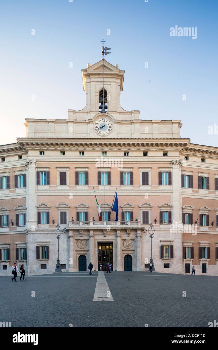facade of the Palazzo Montecitorio, Rome, Italy Stock Photo