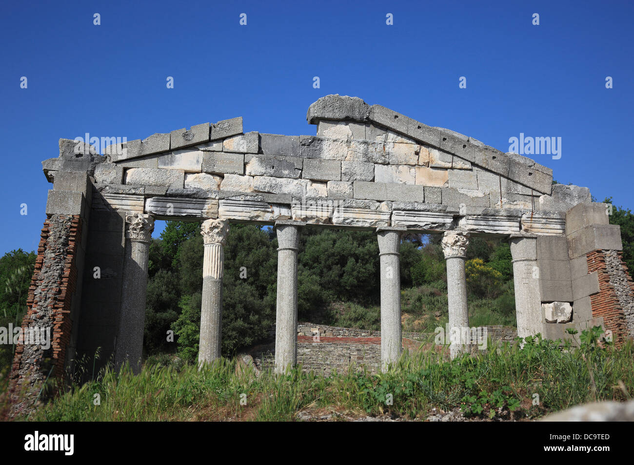 Apollonia, Illyria, a ancient greek city in Albania. The Temple ruins