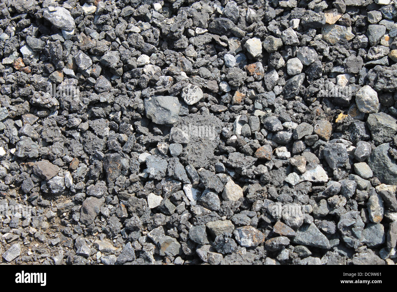 Abstract background of crushed black coal. Stock Photo