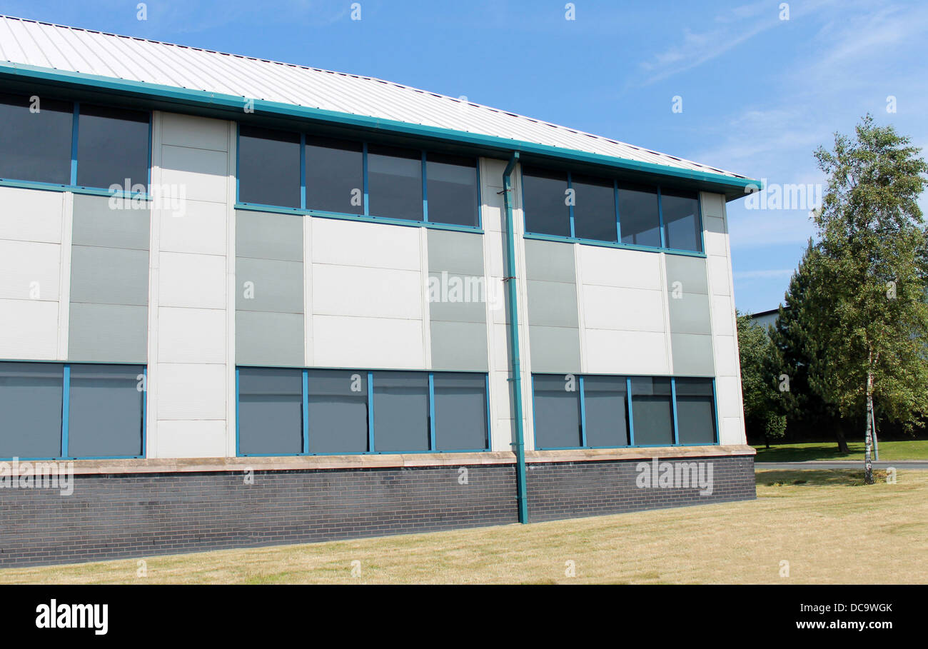 Exerior of modern commercial office building on business park. Stock Photo