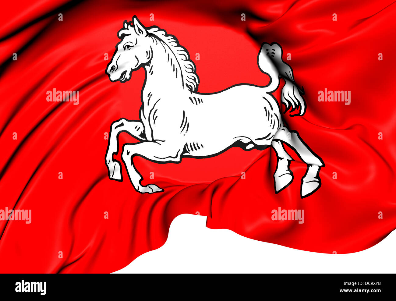 Electorate of Hanover Flag. Close Up. Stock Photo