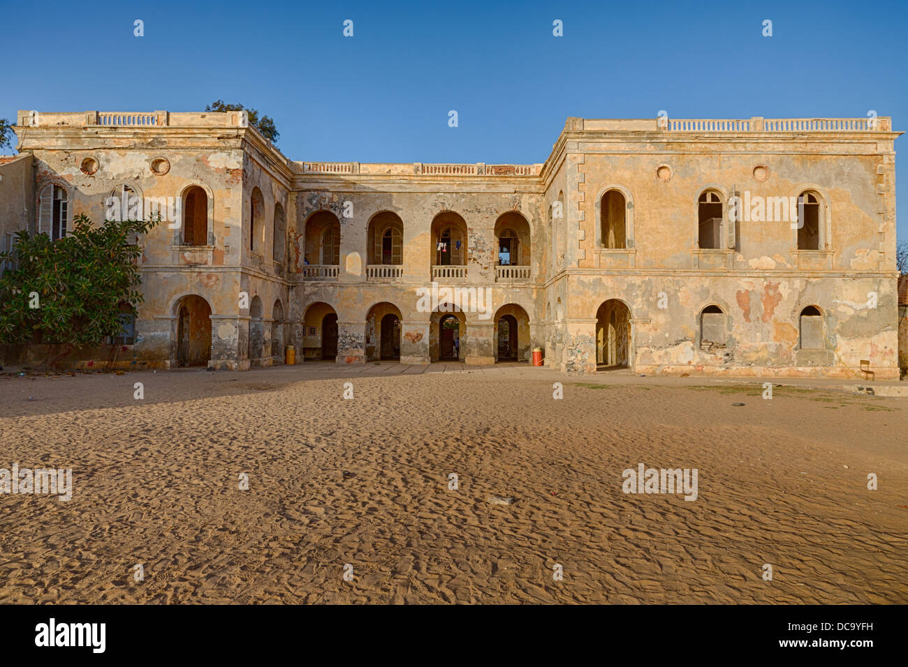 Abandoned French Colonial Governor's Residence, Goree Island, Senegal. Stock Photo