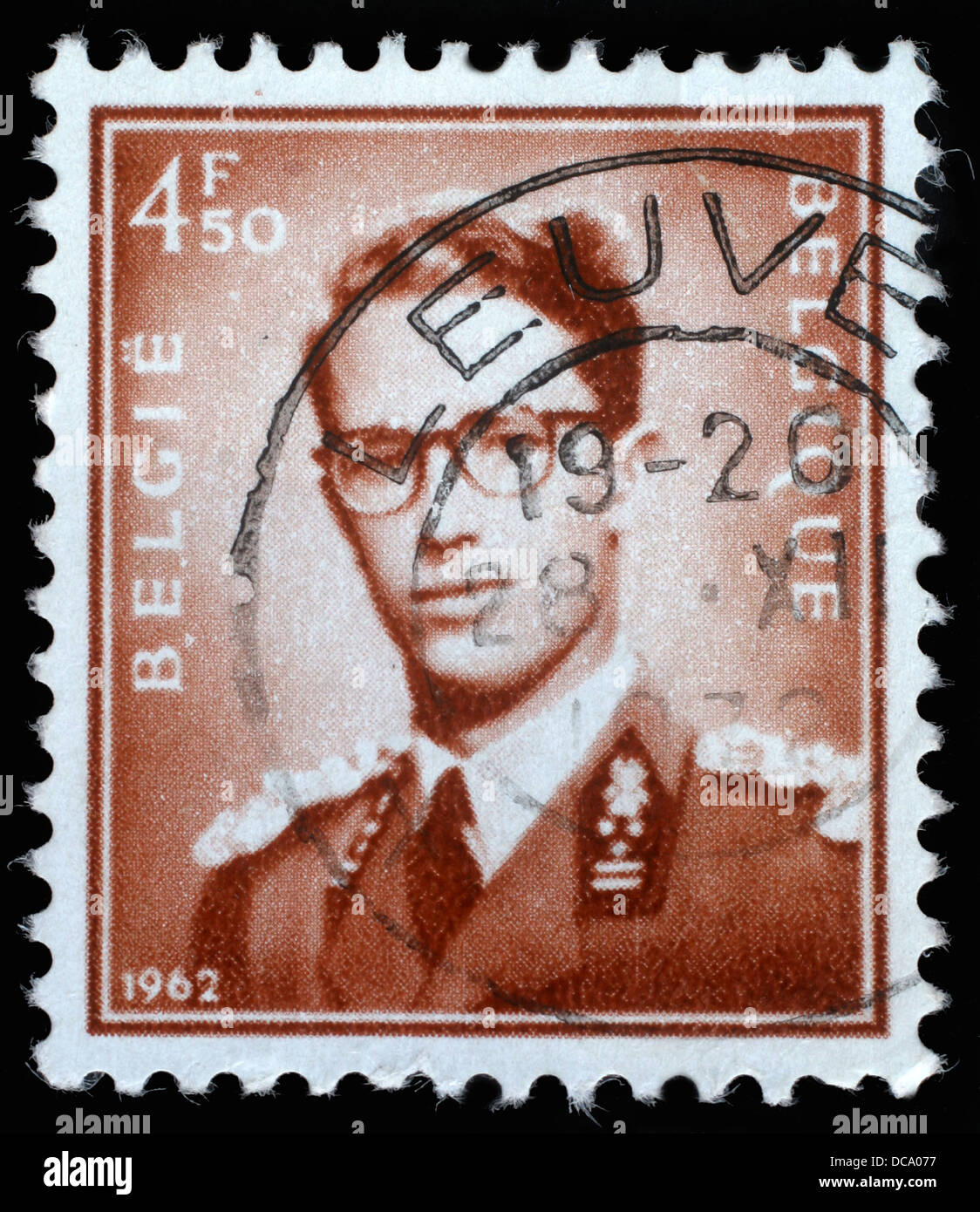 BELGIUM - CIRCA 1970: A stamp printed in Belgium shows King Baudouin, "Marchant" ; type, circa 1970. Stock Photo