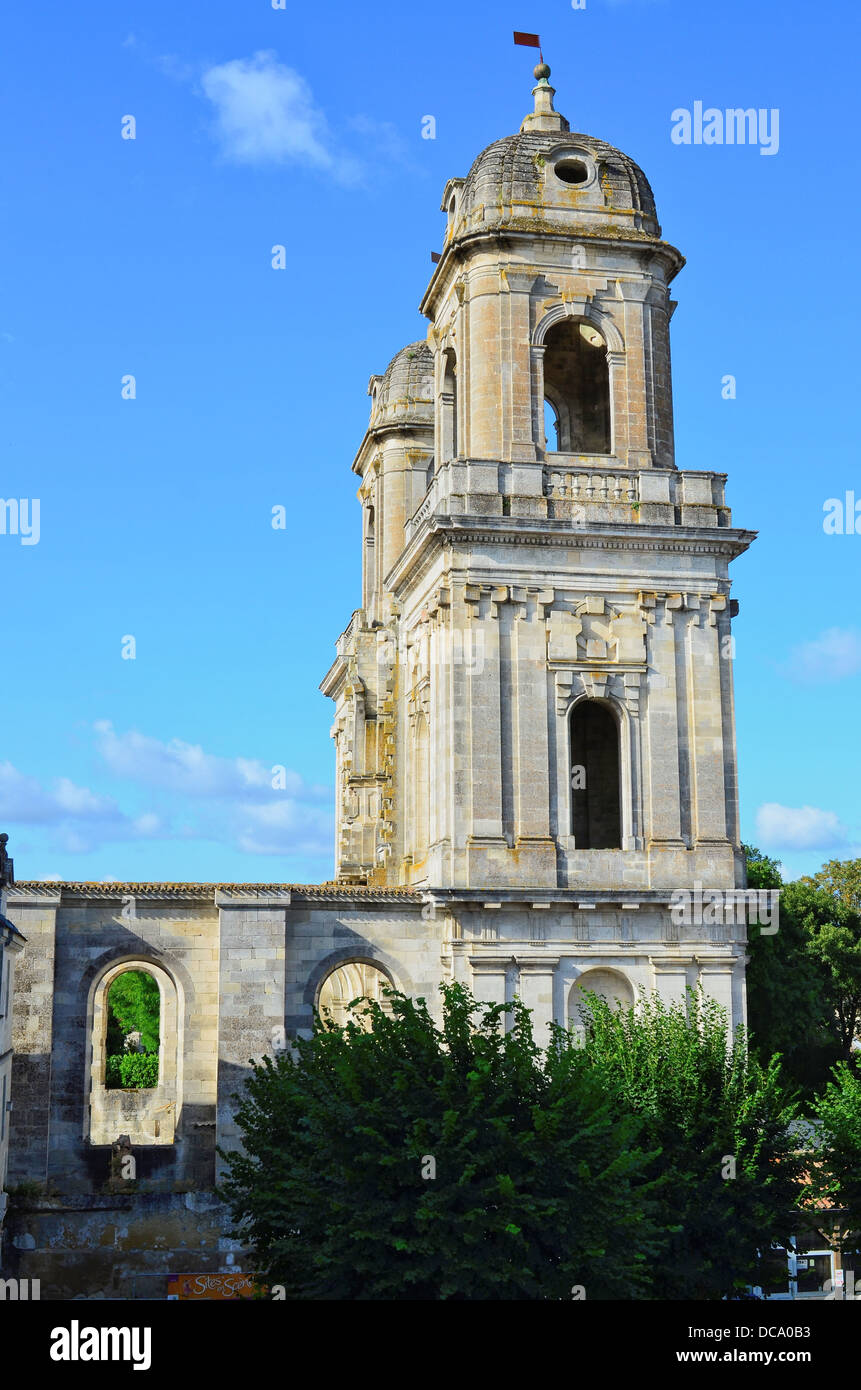 The Two Towers in Saint Jean d'Angely, Charente Martime, France Stock Photo