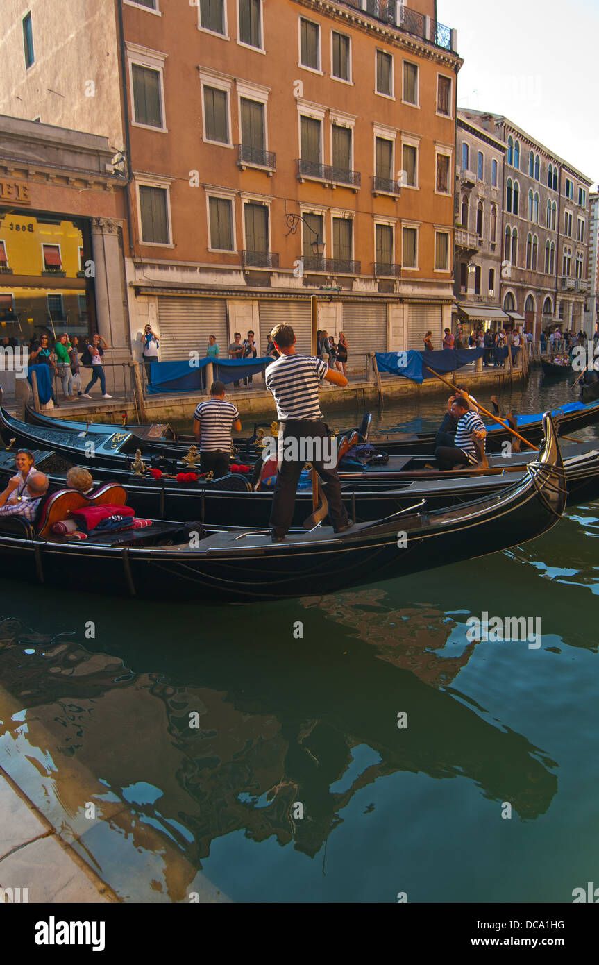 Venice Italy Gondolas on canal , most famous boat Stock Photo - Alamy