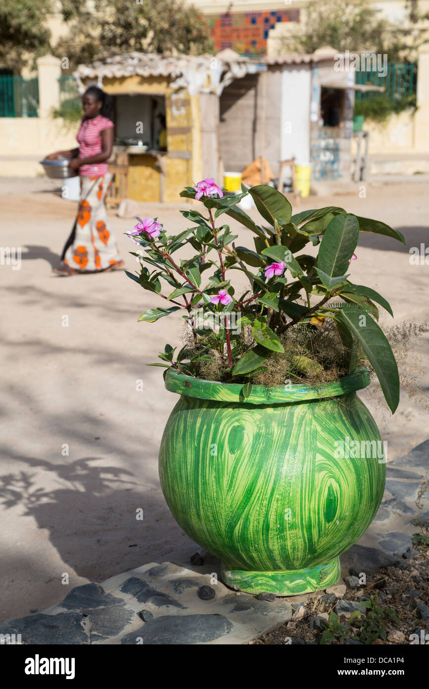 Pot of Periwinkles, Goree Island, Senegal. Stock Photo