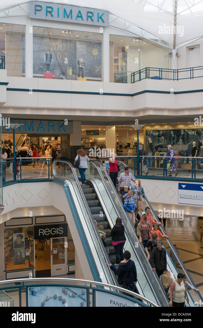 Interior view of the Cornmill Shopping Centre, Darlington, north east