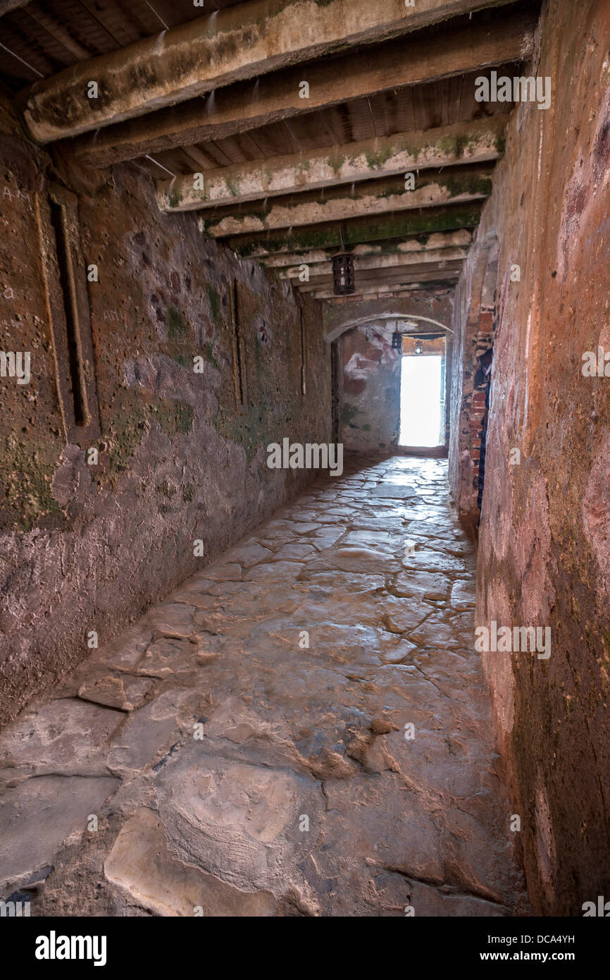 Maisons des Esclaves, House of Slaves, Ground Floor 'Doorway of no Return.' Goree Island, Senegal. Stock Photo